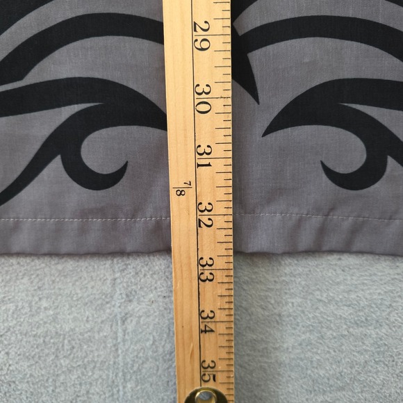 MT:2 Mens XXXL Grey Tribal Blue Flame Graphic Short Sleeve Button Up Shirt Y2K - Picture 8 of 8